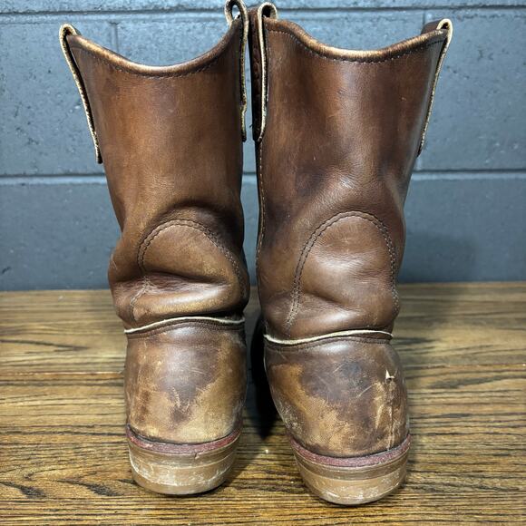 Red Wing Pecos 1155 Brown Leather Pull-On Work Boots Men’s 10.5 E USA Made - Picture 7 of 8